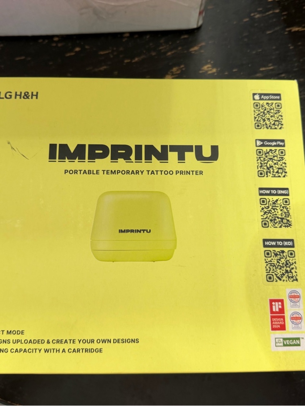 LG Imprintu Portable Temporary Tattoo Printer - Neon Yellow